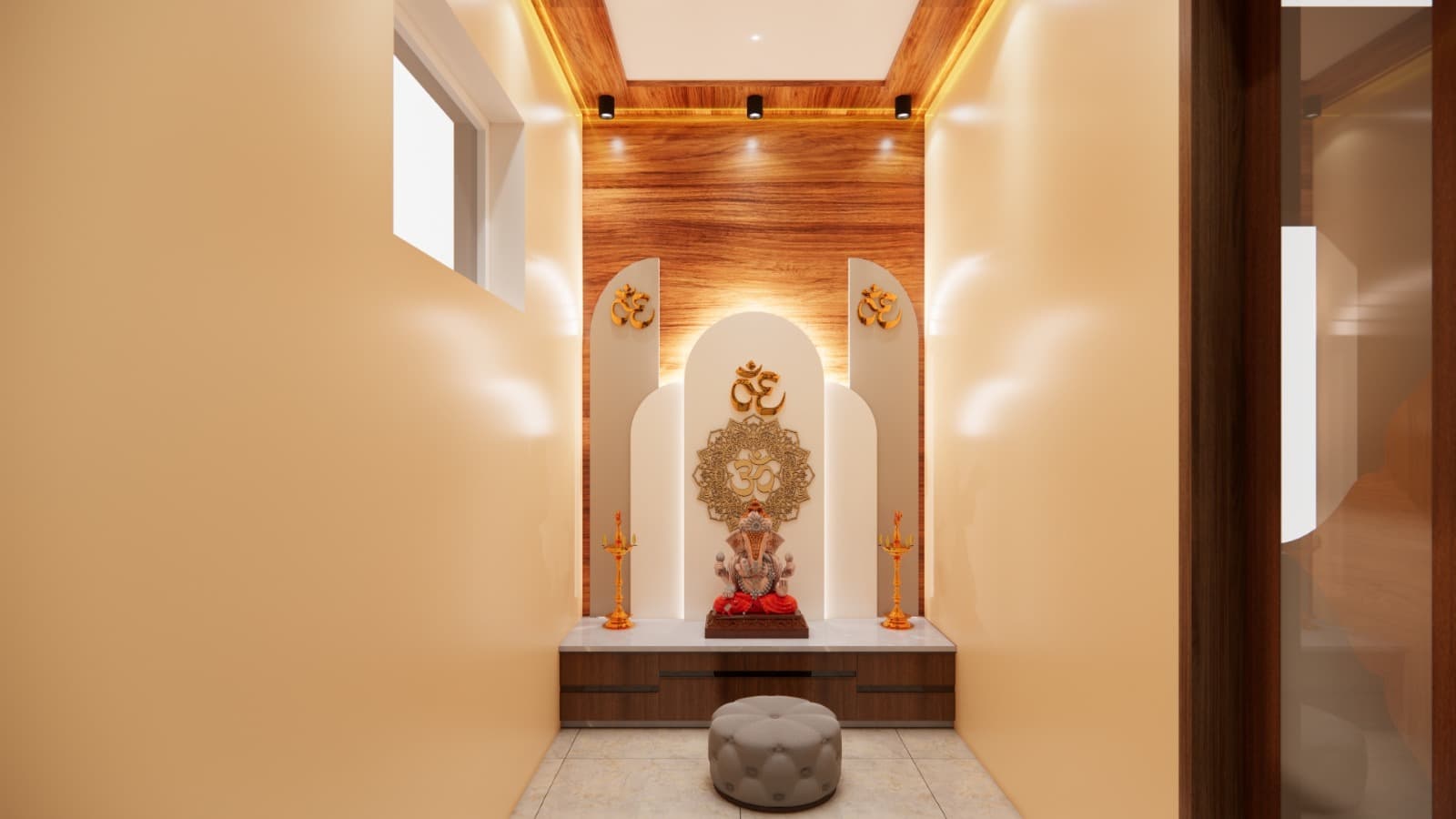 Divine Minimalist Pooja Room
