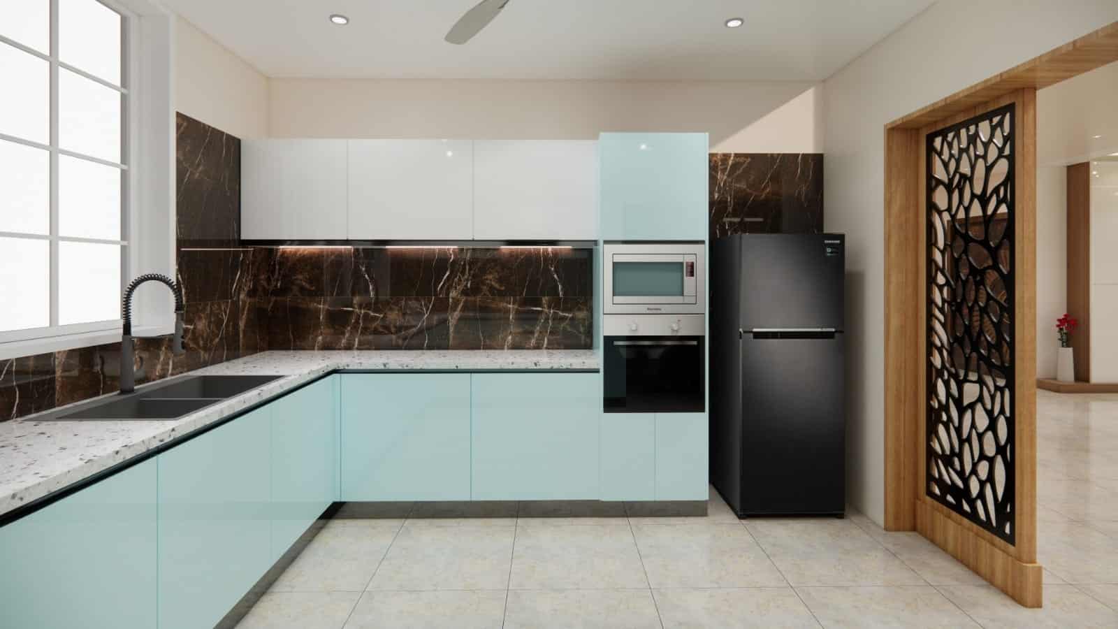 Modern kitchen interior design by HTK Shandilya